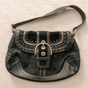 Coach black detailed purse